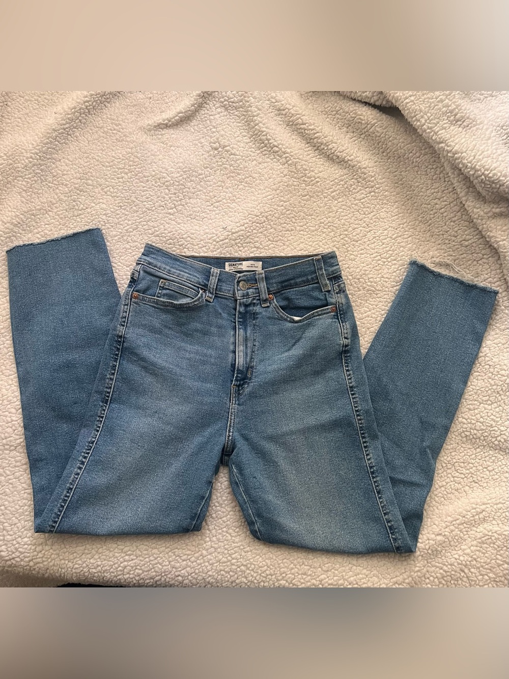 Light Blue High-Rise Straight Jeans